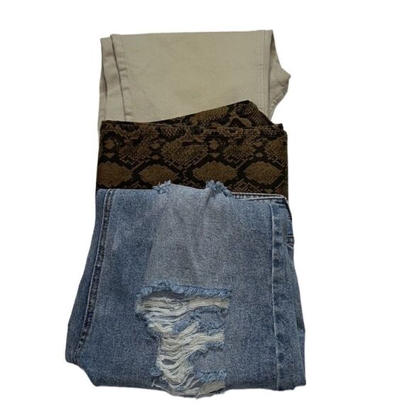 Women's Bundle of Three Brown & Blue Pants(Size 8) - Picture 4 of 9